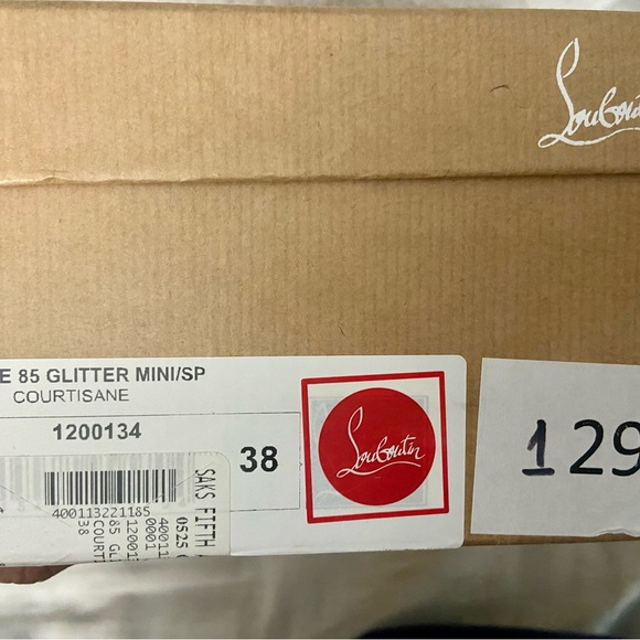 CHRISTIAN LOUBOUTIN RENEE glitter/swarovski rose gold 85 mm 38 size - Picture 16 of 16